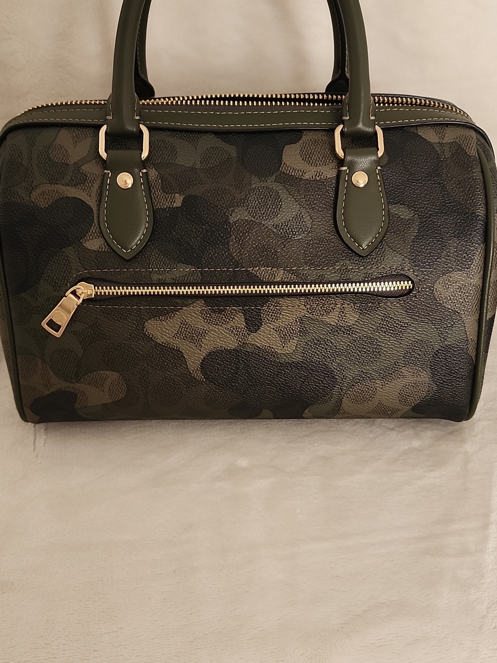 Coach Rowan Satchel Bag In Signature Camo - Picture 2 of 7